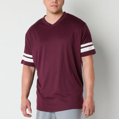 Xersion Mesh Mens V Neck Short Sleeve Quick Dry Active Big and Tall T-Shirt