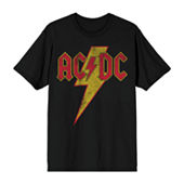 Mens Short Sleeve Americana AC/DC Graphic T-Shirt, Color: Black