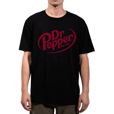 Novelty Dr. Pepper Mens Crew Neck Short Sleeve Relaxed Fit Graphic T-Shirt