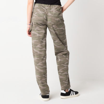 Arizona Womens Juniors Wide Leg High Rise Flat Front Pant