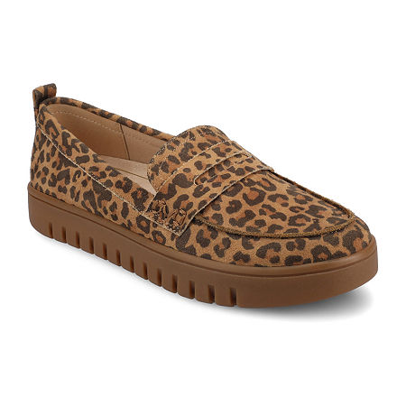 Journee Collection Tayla Womens Round Closed Toe Loafers, 12 Wide, Brown
