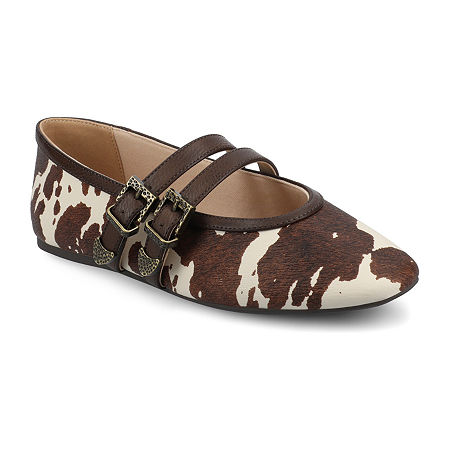 Journee Collection Florene Womens Almond Closed Toe Ballet Flats, 9 Medium, Brown