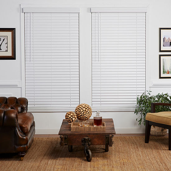 Cut-to-Width 2" Cordless Faux-Wood Blinds