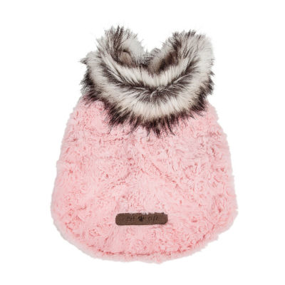 Pet Life ® Luxe 'Pinkachew' Charming Designer Mink Fur Dog Coat Jacket