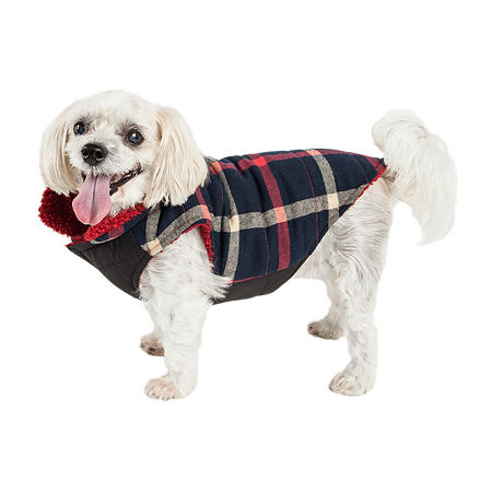 Pet Life 'Allegiance' Classical Plaided Insulated Dog Coat Jacket, X-large, Blue