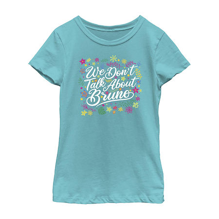 Little & Big Girls Disney Encanto Crew Neck Short Sleeve Encanto Graphic T-Shirt, X-small, Blue