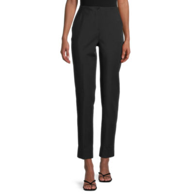 Worthington-Tall Womens Mid Rise Straight Fit Ankle Pant, Color: Black ...