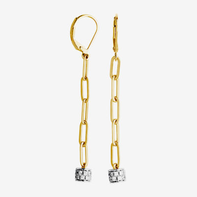 Paris 1901 By Charles Garnier White Cubic Zirconia 18K Gold Over Silver Drop Earrings