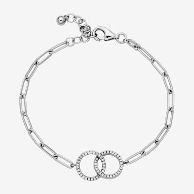 Paris 1901 By Charles Garnier Womens Sterling Silver Solid Inch Link Bracelet