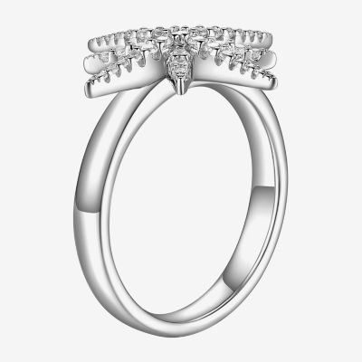 Paris 1901 By Charles Garnier Womens Cubic Zirconia Sterling Silver Star Cocktail Ring