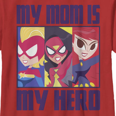 Little & Big Boys Crew Neck Short Sleeve Marvel Graphic T-Shirt