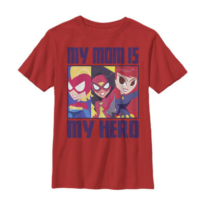 Little & Big Boys Crew Neck Short Sleeve Marvel Graphic T-Shirt