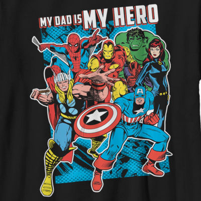 Little & Big Boys Crew Neck Short Sleeve Avengers Graphic T-Shirt