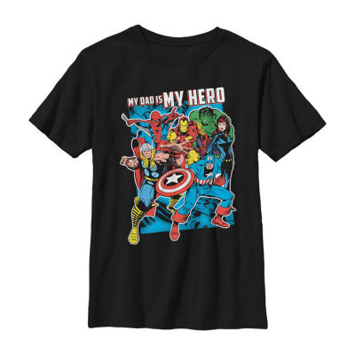 Little & Big Boys Crew Neck Short Sleeve Avengers Graphic T-Shirt