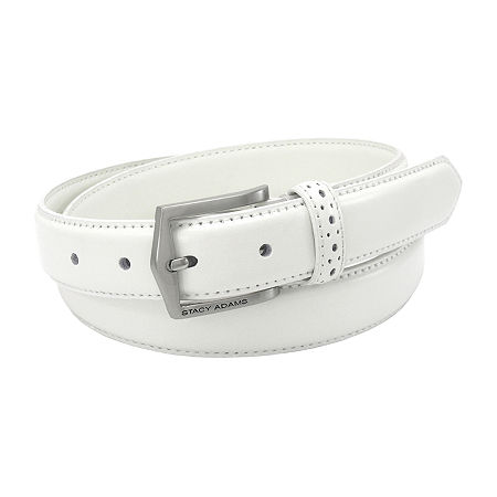 Stacy Adams 087 30mm Mens Belt, 44, White