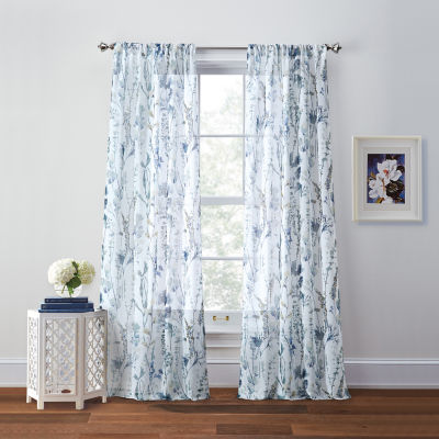 Peri Home Aphrodite Sheer Rod Pocket Set of 2 Curtain Panel