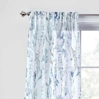 Peri Home Aphrodite Sheer Rod Pocket Set of 2 Curtain Panel