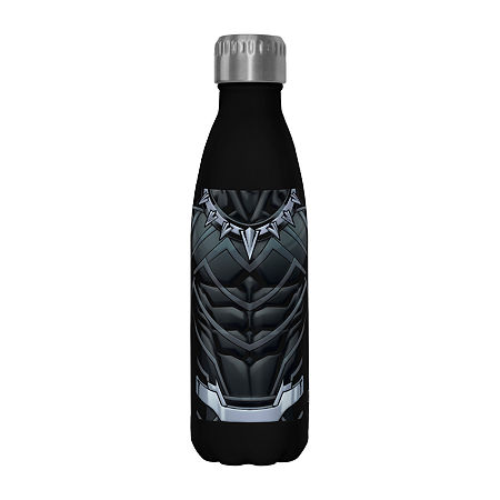 Disney Collection Black Panther Costume 17 Oz Stainless Steel Bottle, One Size, Black