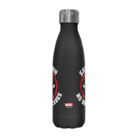 Disney Collection Deadpool No One Cares 17 Oz Stainless Steel Bottle, One Size, Black