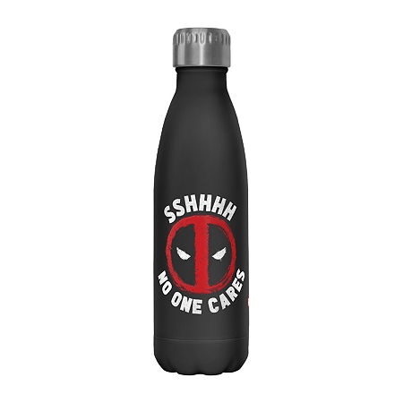 Disney Collection Deadpool No One Cares 17 Oz Stainless Steel Bottle, One Size, Black