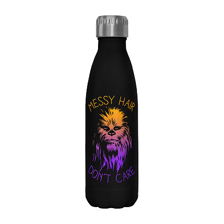 Disney Collection Star Wars Messy Hairs 17 Oz Stainless Steel Bottle, One Size, Black