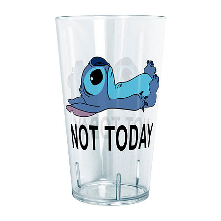 Disney Collection Not Today Stitch 24 Oz Tritan Cup 4pc Set, One Size, Clear
