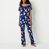 Adonna Womens Tall Long Sleeve 2-pc. Pant Pajama Set
