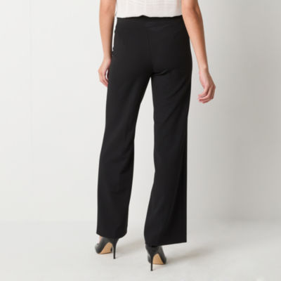 EP Modern by Evan-Picone Womens Mid Rise Wide Leg Pull-On Pants