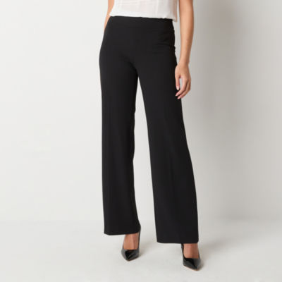 EP Modern by Evan-Picone Womens Mid Rise Wide Leg Pull-On Pants