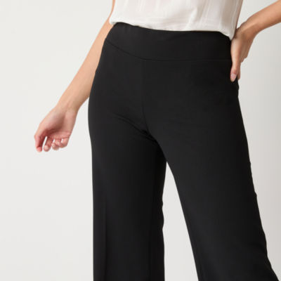 EP Modern by Evan-Picone Womens Mid Rise Wide Leg Pull-On Pants