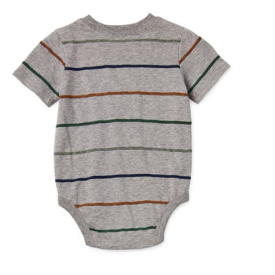 Okie Dokie Baby Boys Crew Neck Short Sleeve Bodysuit