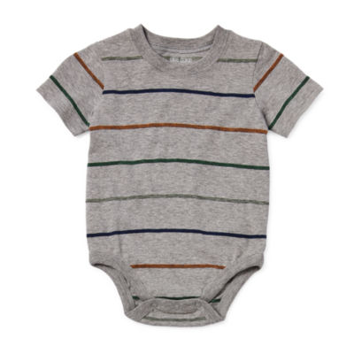 Okie Dokie Baby Boys Crew Neck Short Sleeve Bodysuit