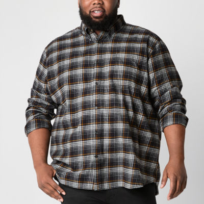 St. John's Bay Big and Tall Mens Classic Fit Long Sleeve Flannel Shirt