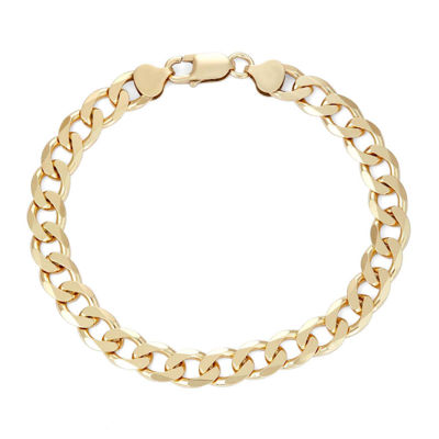 Mens 18K Yellow Gold Over Silver 9