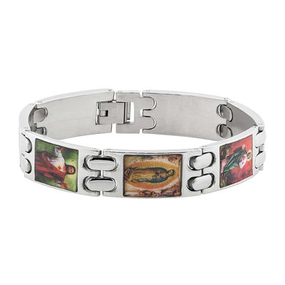Mens Stainless Steel Religious Bracelet JCPenney