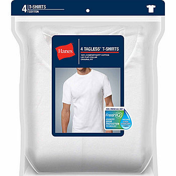 Hanes ComfortSoft Tagless Crewneck White T-Shirts Mens Size Large