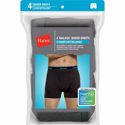 Hanes Men's ComfortBlend® FreshIQ™ ComfortFlex® Waistband Boxer Brief 4-Pack