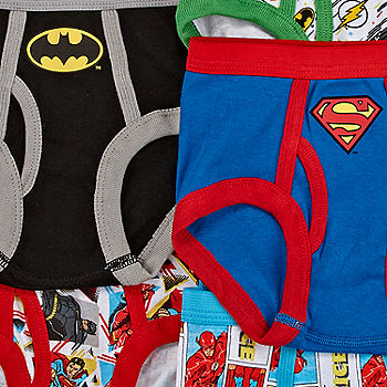DC Superhero Friend's Boys Briefs 7-Pack Underwear Size 2T
