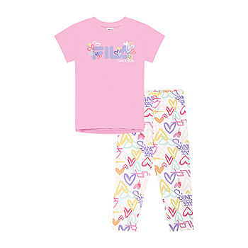 FILA Little Girls 2-pc. Legging Set, Color: Pink - JCPenney
