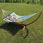 Sunnydaze 2 Person Hammock with Wooden Stand