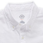 St. John's Bay Slub Dexterity Mens Easy-on + Easy-off Adaptive Classic Fit Short Sleeve Button-Down Shirt