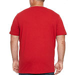 St. John's Bay Big and Tall Mens V Neck Short Sleeve T-Shirt