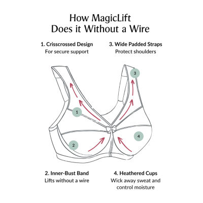 Glamorise MagicLift Moisture Control Wire-Free Bra & Reviews