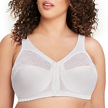 Glamorise Front-Close Cotton T-Back Wire-Free Comfort Bra & Reviews