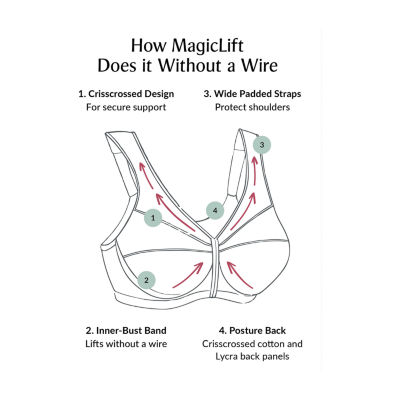 Glamorise Magic Lift® Posture Back Support Full Coverage Unlined Wireless Bra 1265