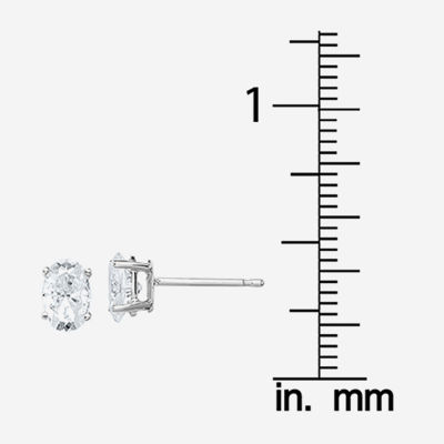 True Light / CT. T.W. Lab Created White Moissanite 14K White Gold 6mm Stud Earrings