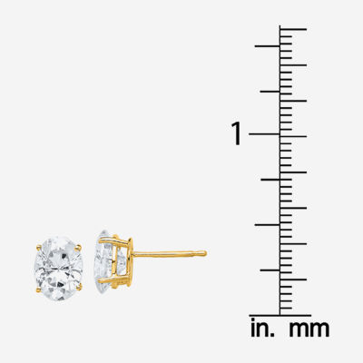 True Light / CT. T.W. Lab Created White Moissanite 14K Gold 8mm Stud Earrings