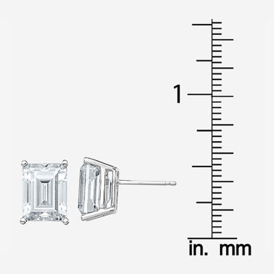 True Light /4 CT. T.W. Lab Created White Moissanite 14K White Gold 9mm Stud Earrings