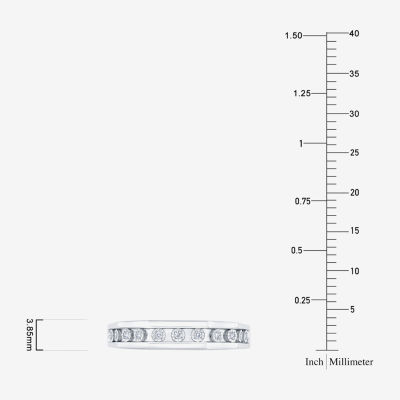 Unisex Adult 3/8 CT. T.W. Natural White Diamond 10K White Gold Halo Side Stone Ring Set