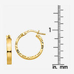 Made in Italy 14K Gold 15mm Hoop Earrings